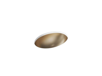 Kohler - Rhythm 23-1/4 Inch Oval Undermount Bathroom Sink, No Overflow, French Gold