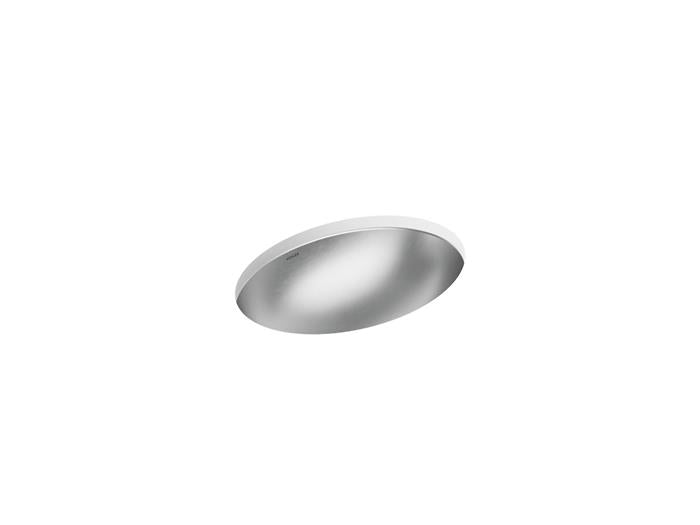 Kohler - Rhythm 23-1/4 Inch Oval Undermount Bathroom Sink, No Overflow, Luster Finish