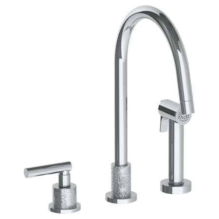 Watermark - Sense Deck Mounted 3 Hole Kitchen Set - Includes Side Spray