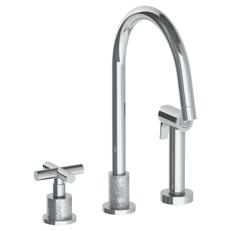 Watermark - Sense Deck Mounted 3 Hole Kitchen Set - Includes Side Spray