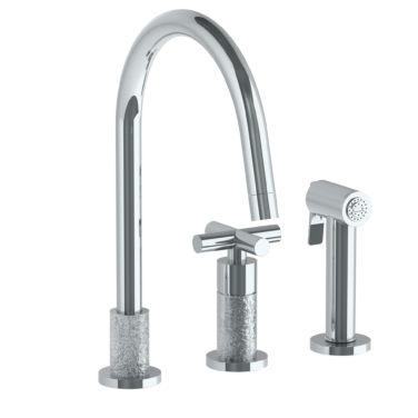 Watermark -Sense Deck Mounted 3 Hole Kitchen Set - Includes Side Spray