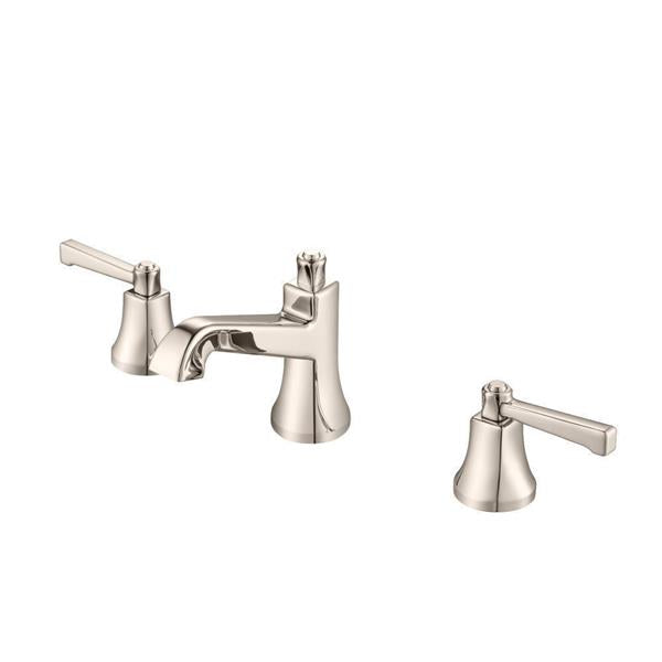 Flusso - Three Hole 8 Inch Widespread Two Handle Bathroom Faucet