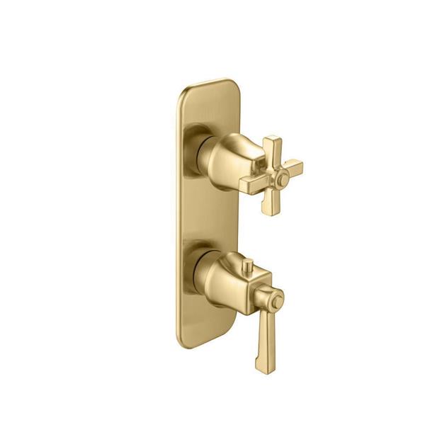 Flusso - 3/4 Inch Thermostatic Shower Valve & Trim  - 2-Output