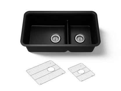 Kohler - Neoroc Cairn Smart Divide 33-1/2 Inch Undermount Double-Bowl Kitchen Sink