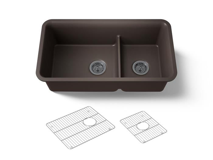 Kohler - Neoroc Cairn Smart Divide 33-1/2 Inch Undermount Double-Bowl Kitchen Sink