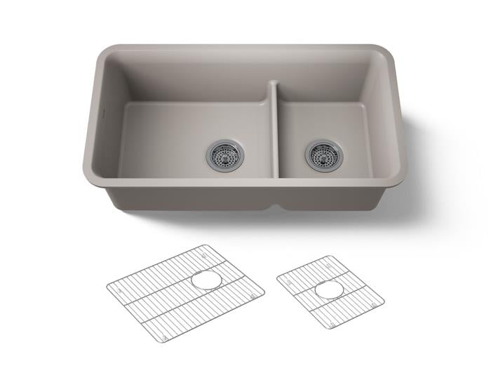 Kohler - Neoroc Cairn Smart Divide 33-1/2 Inch Undermount Double-Bowl Kitchen Sink