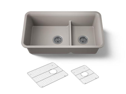 Kohler - Neoroc Cairn Smart Divide 33-1/2 Inch Undermount Double-Bowl Kitchen Sink