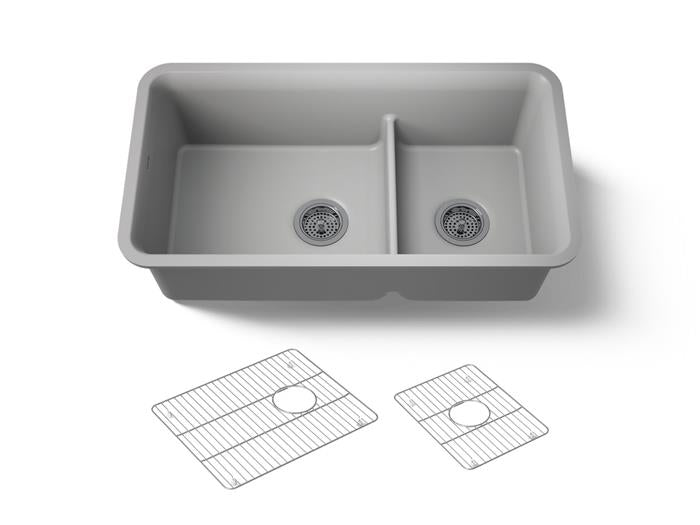 Kohler - Neoroc Cairn Smart Divide 33-1/2 Inch Undermount Double-Bowl Kitchen Sink