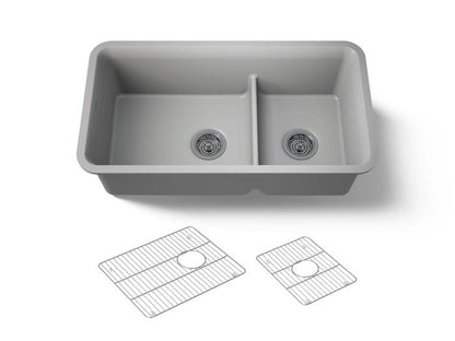 Kohler - Neoroc Cairn Smart Divide 33-1/2 Inch Undermount Double-Bowl Kitchen Sink