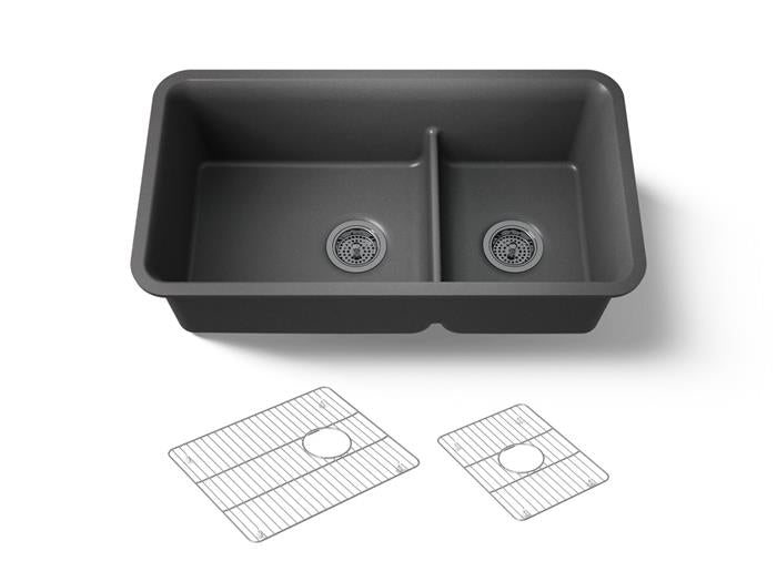 Kohler - Neoroc Cairn Smart Divide 33-1/2 Inch Undermount Double-Bowl Kitchen Sink