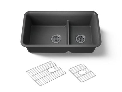 Kohler - Neoroc Cairn Smart Divide 33-1/2 Inch Undermount Double-Bowl Kitchen Sink