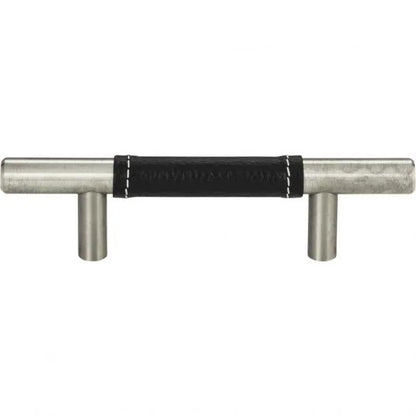 Atlas Homewares - Zanzibar 3 Inch Center to Center Black Leather Bar pull