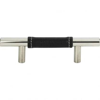 Atlas Homewares - Zanzibar 3 Inch Center to Center Black Leather Bar pull