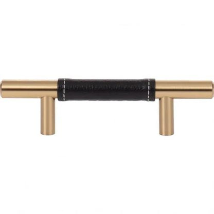 Atlas Homewares - Zanzibar 3 Inch Center to Center Black Leather Bar pull