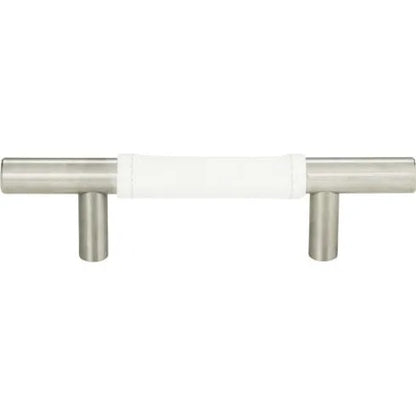 Atlas Homewares - Zanzibar 3 Inch Center to Center White Leather Bar pull