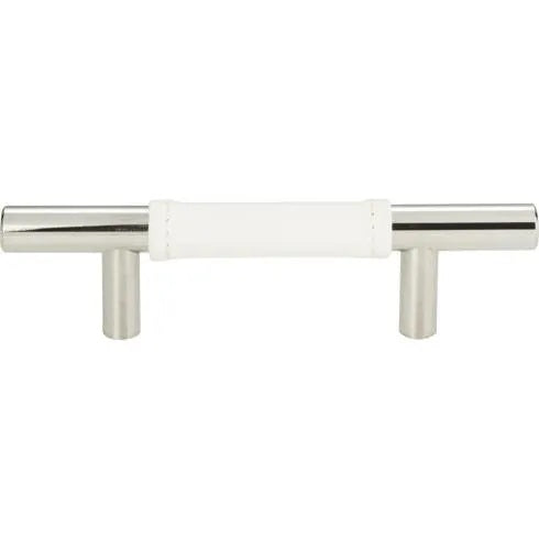 Atlas Homewares - Zanzibar 3 Inch Center to Center White Leather Bar pull