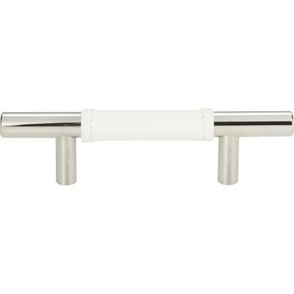 Atlas Homewares - Zanzibar 3 Inch Center to Center White Leather Bar pull