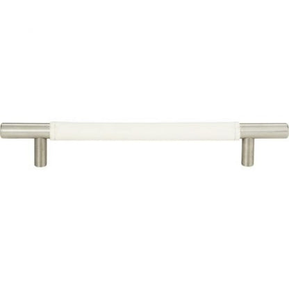 Atlas Homewares - Zanzibar 6 5/16 Inch Center to Center White Leather Bar pull