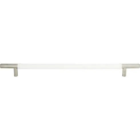 Atlas Homewares - Zanzibar 11 5/16 Inch Center to Center White Leather Bar pull