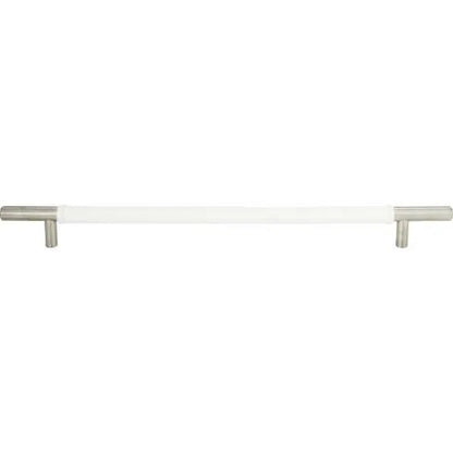 Atlas Homewares - Zanzibar 11 5/16 Inch Center to Center White Leather Bar pull