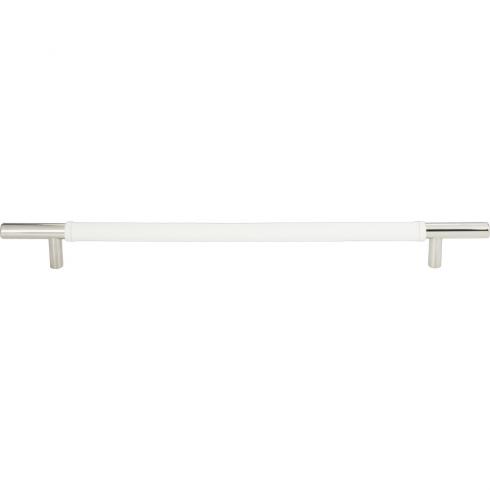 Atlas Homewares - Zanzibar 11 5/16 Inch Center to Center White Leather Bar pull