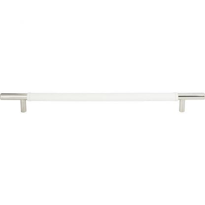 Atlas Homewares - Zanzibar 11 5/16 Inch Center to Center White Leather Bar pull
