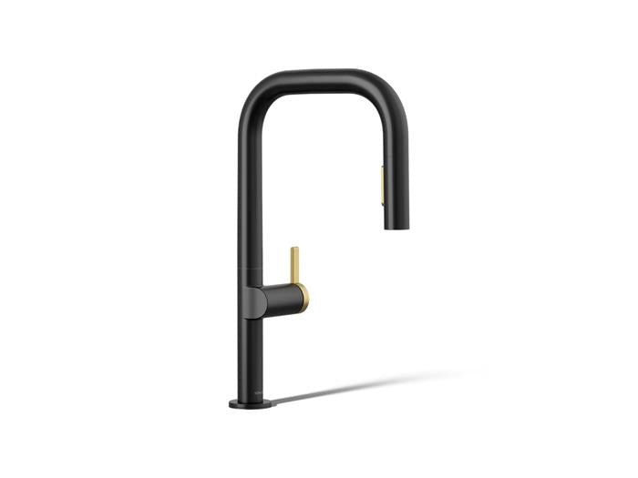 Kohler - Components Pull-Down Kitchen Sink Faucet With Two-Function Sprayhead, Square Spout