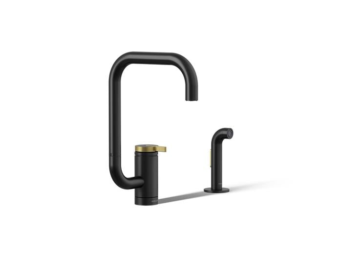 Kohler - Components Single-Handle Kitchen Faucets With Square Swing Spout And Side Sprayer