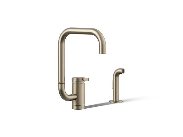 Kohler - Components Single-Handle Kitchen Faucets With Square Swing Spout And Side Sprayer