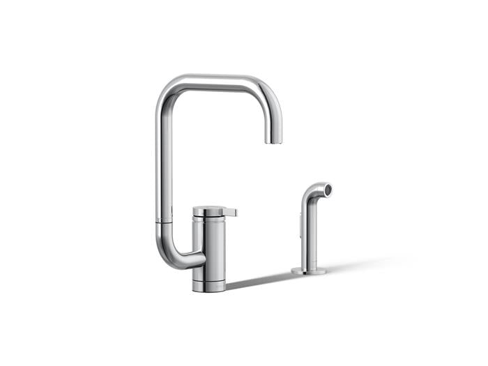 Kohler - Components Single-Handle Kitchen Faucets With Square Swing Spout And Side Sprayer