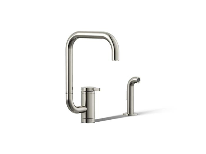 Kohler - Components Single-Handle Kitchen Faucets With Square Swing Spout And Side Sprayer