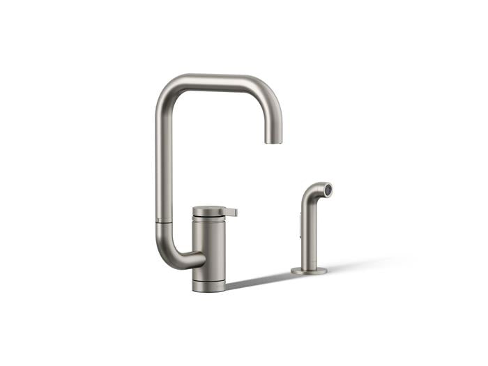 Kohler - Components Single-Handle Kitchen Faucets With Square Swing Spout And Side Sprayer