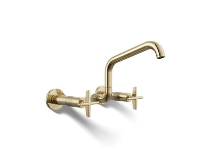 Kohler - Billet Wall-Mount Bridge Kitchen Faucet - Cross Handle Square