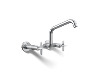 Kohler - Billet Wall-Mount Bridge Kitchen Faucet - Cross Handle Square