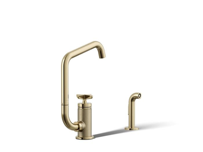 Kohler - Billet Single Handle Bar Faucet - Cross Handle Square