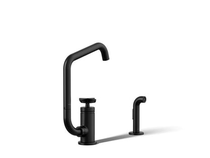 Kohler - Billet Single Handle Bar Faucet - Cross Handle Square