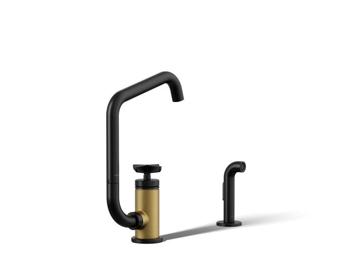 Kohler - Billet Single Handle Bar Faucet - Cross Handle Square