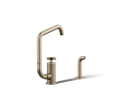 Kohler - Billet Single Handle Bar Faucet - Cross Handle Square