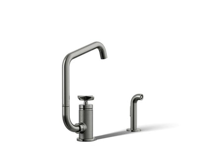 Kohler - Billet Single Handle Bar Faucet - Cross Handle Square