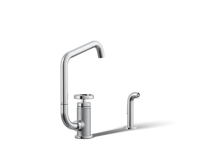 Kohler - Billet Single Handle Bar Faucet - Circle Handle Square