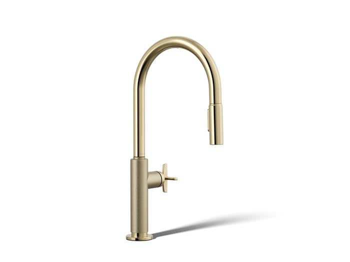 Kohler - Billet Pull-Down Kitchen Faucet - Cross Handle
