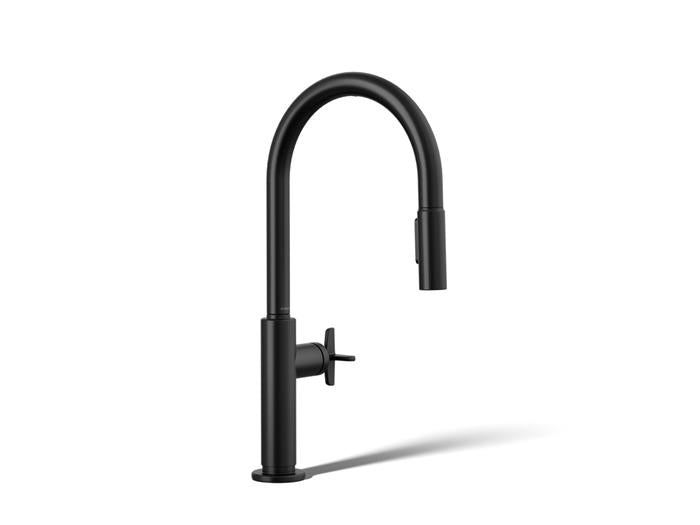 Kohler - Billet Pull-Down Kitchen Faucet - Cross Handle
