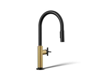 Kohler - Billet Pull-Down Kitchen Faucet - Cross Handle