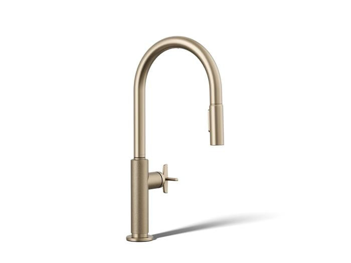 Kohler - Billet Pull-Down Kitchen Faucet - Cross Handle