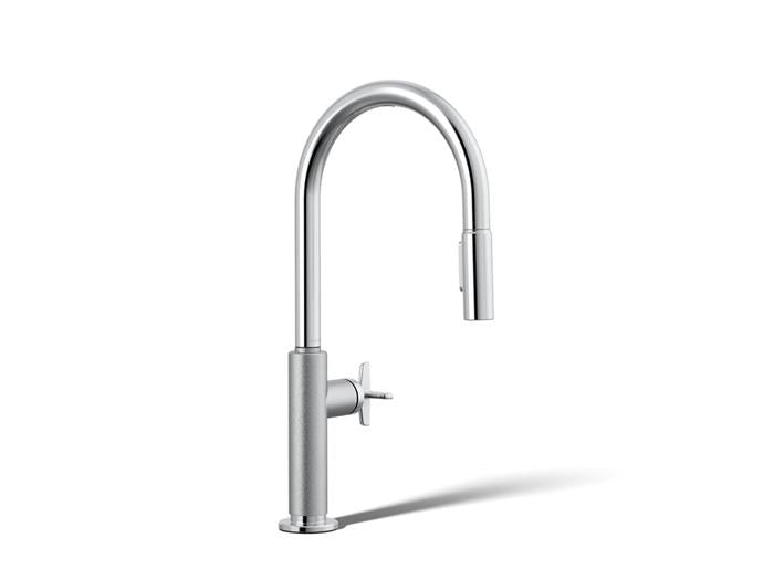 Kohler - Billet Pull-Down Kitchen Faucet - Cross Handle