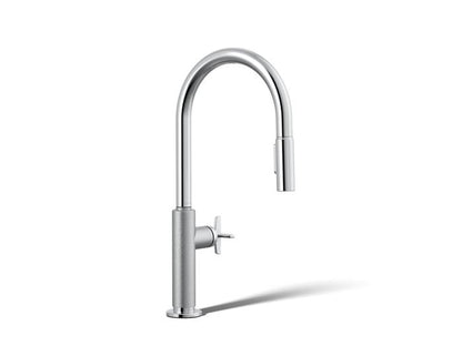 Kohler - Billet Pull-Down Kitchen Faucet - Cross Handle