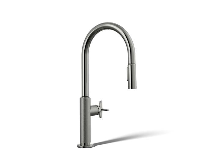 Kohler - Billet Pull-Down Kitchen Faucet - Cross Handle