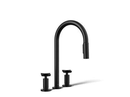 Kohler - Billet Widespread Pull-Down Kitchen Faucet - Cross Handles