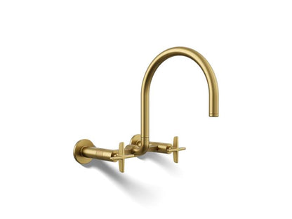 Kohler - Billet Wall-Mount Bridge Kitchen Faucet - Cross Handle