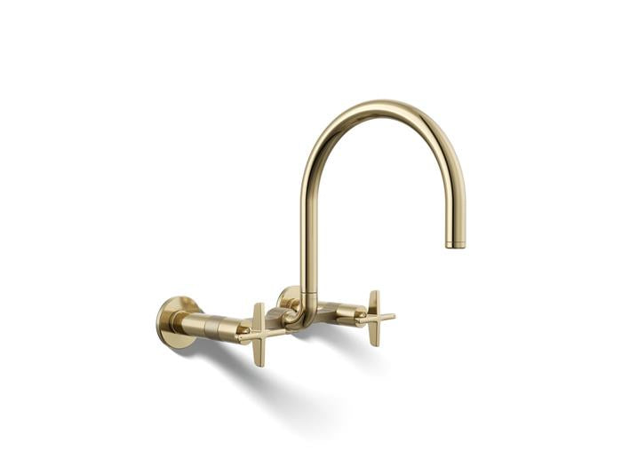 Kohler - Billet Wall-Mount Bridge Kitchen Faucet - Cross Handle